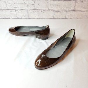 Twenty Two womens flats, brown patent leather